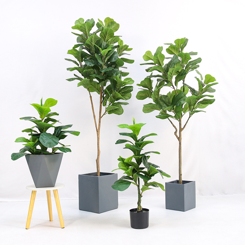 Ficus Lyrata Tree - Искусственное пластиковое растение в горшке —