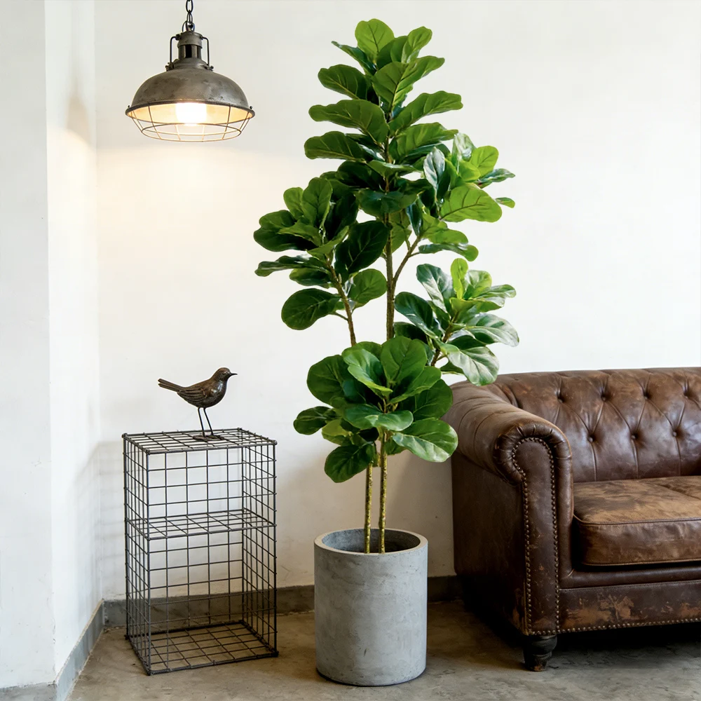 Ficus Lyrata Tree - Искусственное дерево фикус лировидный (64/122 см),